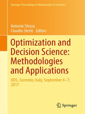 cover image of Optimization and Decision Science